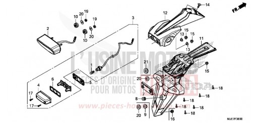 FANALE POSTERIORE CBR650FAJ di 2018